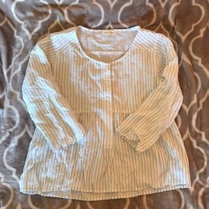 Irene’s Story Loose Pinstriped Blouse